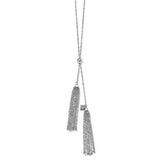 Adjustable Tassel Necklace - Sterling Silver - Henry D