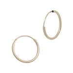 Endless Hoop Earrings 10mm - 14K Yellow Gold