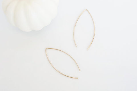Marquise Wire Threader Earrings