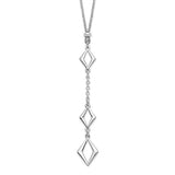 Geometric Adjustable Necklace - Sterling Silver